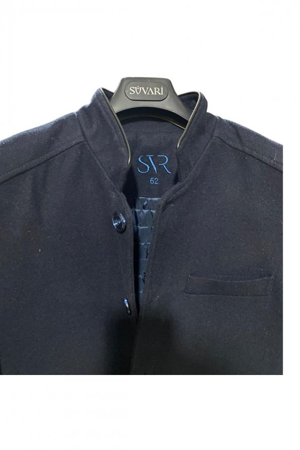 REGULAR FİT PREMİUM YÜN İÇERİKLİ RAHAT KALIP KAŞE KABAN SİYAH - 3