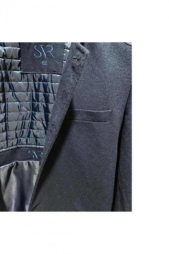 REGULAR FİT PREMİUM YÜN İÇERİKLİ RAHAT KALIP KAŞE KABAN SİYAH - 4