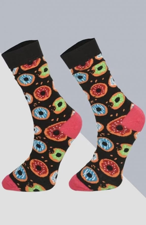 Donut Desenli Çorap Erkek Uzun Çorap Clb - Resim 2