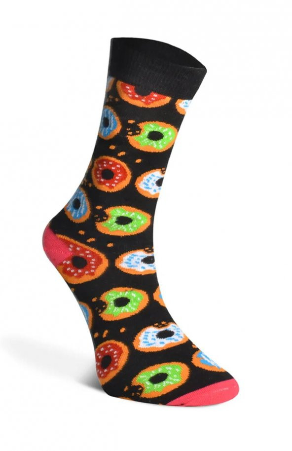 Donut Desenli Çorap Erkek Uzun Çorap Clb - Resim 4