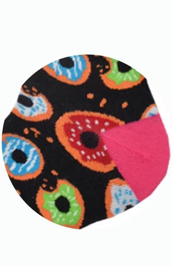 Donut Desenli Çorap Erkek Uzun Çorap Clb - Resim 5