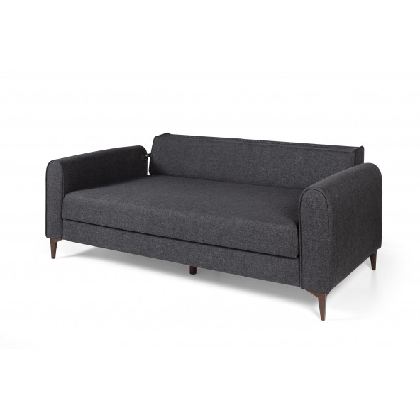Perla Sofa Ferranti Yataklı Sandıklı Üçlü Kanepe Antrasit - 3