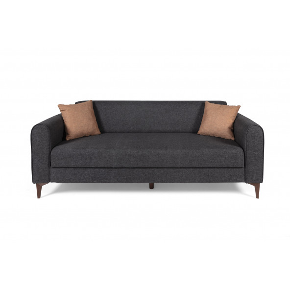 Perla Sofa Ferranti Yataklı Sandıklı Üçlü Kanepe Antrasit - 4