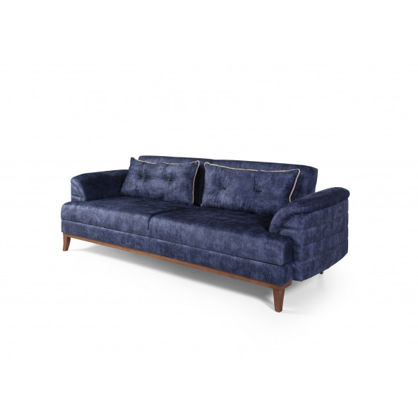 Perla Sofa Petra Üçlü Yataklı Koltuk Bora Lacivert - 2