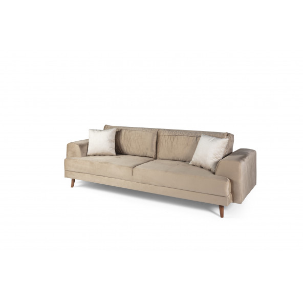 Perla Sofa Nobis Yataklı Kanepe Babyface Sütlü Kahve - Resim 2