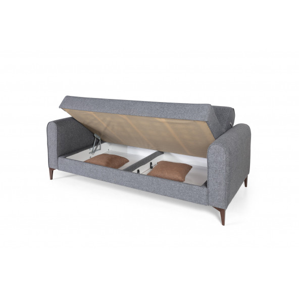 Perla Sofa Ferranti Yataklı Sandıklı Koltuk Takımı Açık Gri - 2