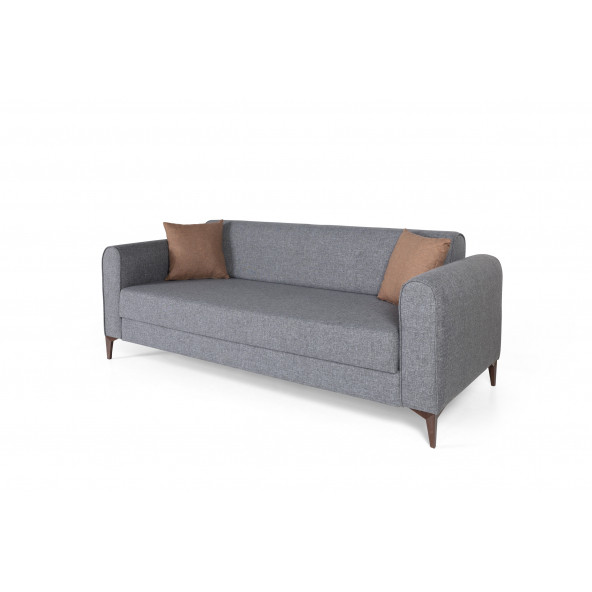 Perla Sofa Ferranti Yataklı Sandıklı Koltuk Takımı Açık Gri - 5