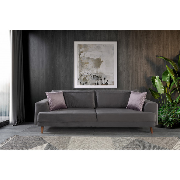 Perla Sofa Nobis Yataklı Koltuk Takımı Babyface Gri - 2