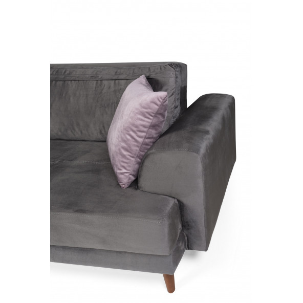 Perla Sofa Nobis Yataklı Koltuk Takımı Babyface Gri - 3