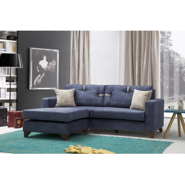 Perla Sofa Konfor Köşe Koltuk Takımı Mavi - 2