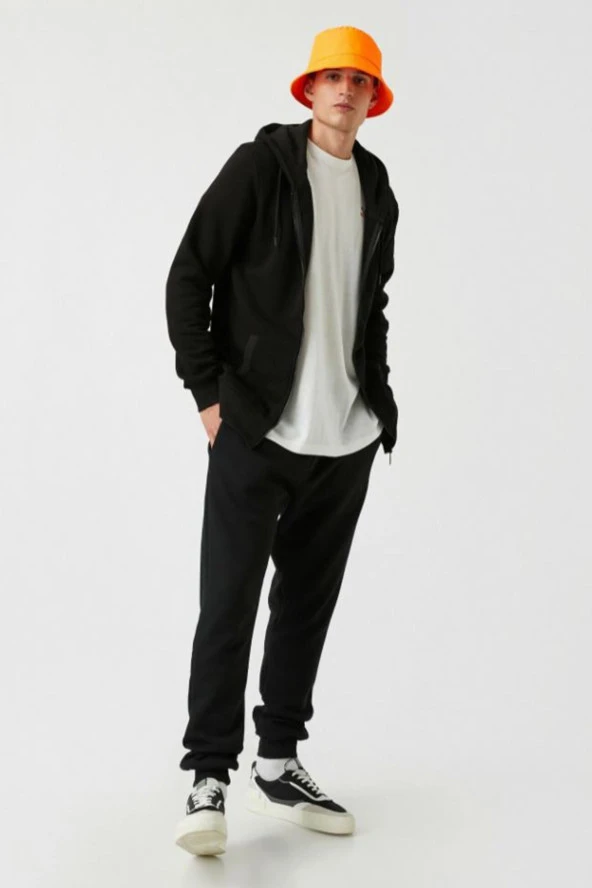 Fermuarlı Sweatshirt Kapşonlu - Resim 8