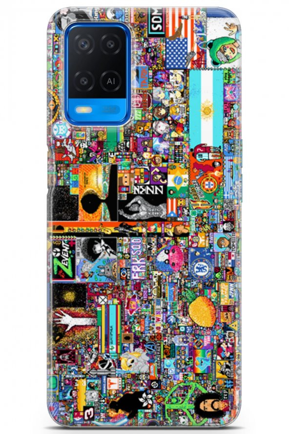 Oppo A54 Uyumlu Kılıf R/place 09 Koruyucu Kapak Reddit