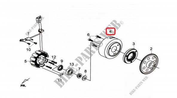 SYM GTS 250 İ - JOYMAX 250 MANYETO VOLANI ROTOR - 2
