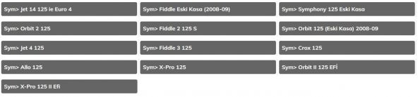 SYM JET 14 125 - ORBIT 125  FIDDLE 2 ARKA FREN BALATA - 2