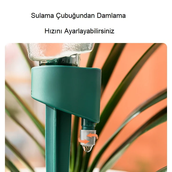 TriLine Otomatik Ayarlı 3 Adet Sulama Saksı Çiçek Su Damlatıcı Zamanlama Sulama Kabı - 3