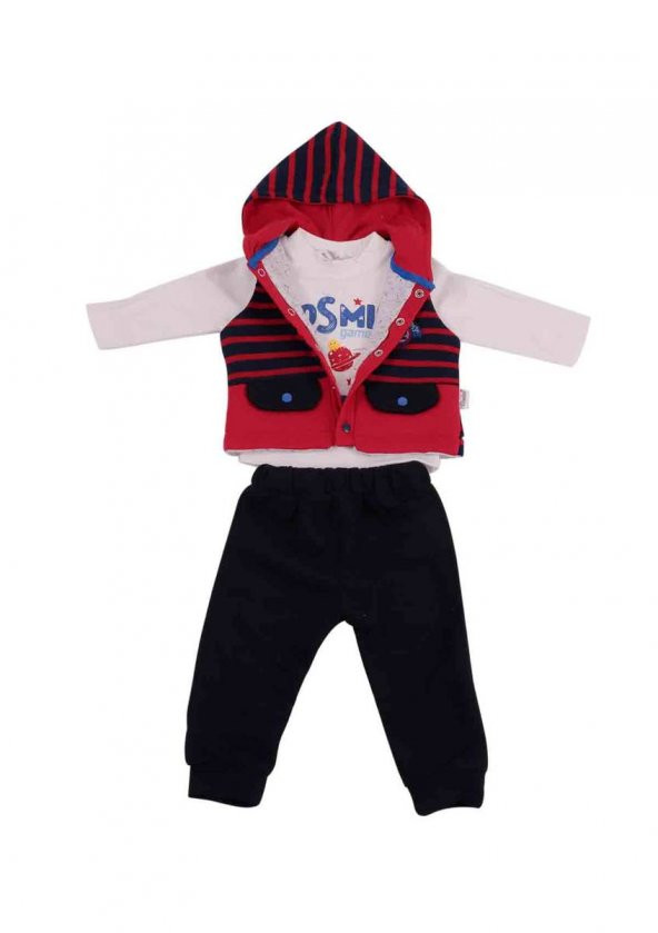 Donino Baby Bebek Takımı 12374 | Kırmızı  Kırmızı 3-6 Ay