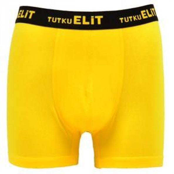 Tutku Elit Modal Elastan Spor Erkek Boxer 1252 | Sarı  Sarı L