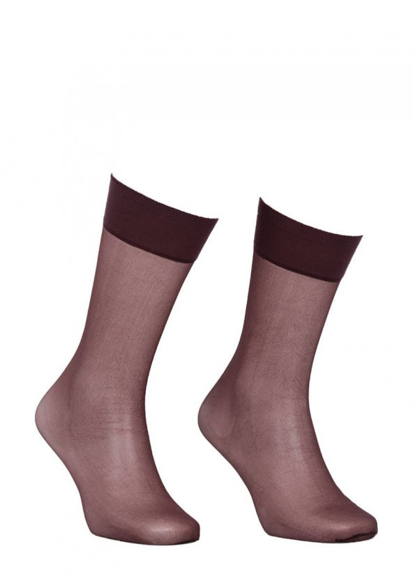 İtaliana Düz İnce Dizaltı Çorap 9223 | Kahverengi  Kahverengi
