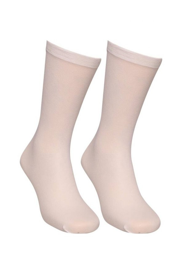 Müjde Orta Kalın Dizaltı Çorap 40 den 016 | Beyaz  Beyaz