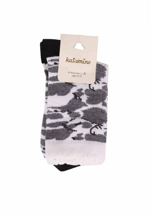 Katamino Soket Çorap 5403 | Siyah  Siyah 12 Yaş