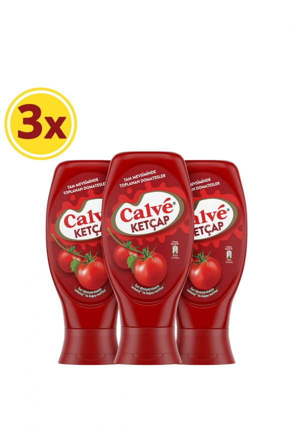 Calve Ketçap 400 gr x 3 Adet