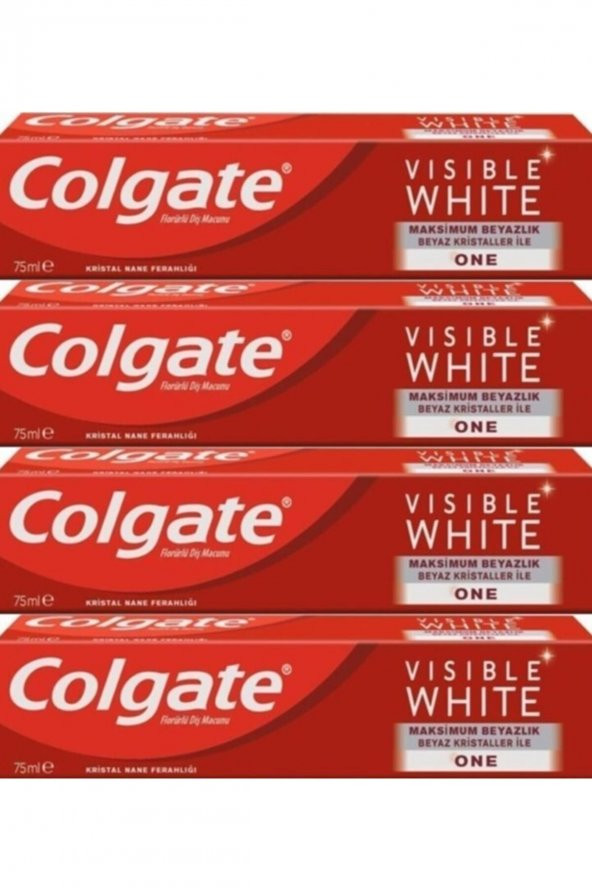 Colgate Vısıble Whıte One Maksimum Beyazlık 75ml*4 Adet