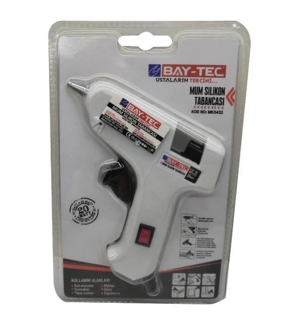 Bay-Tec Mum Silikon Tabancası İnce 20W MK0432 - 2