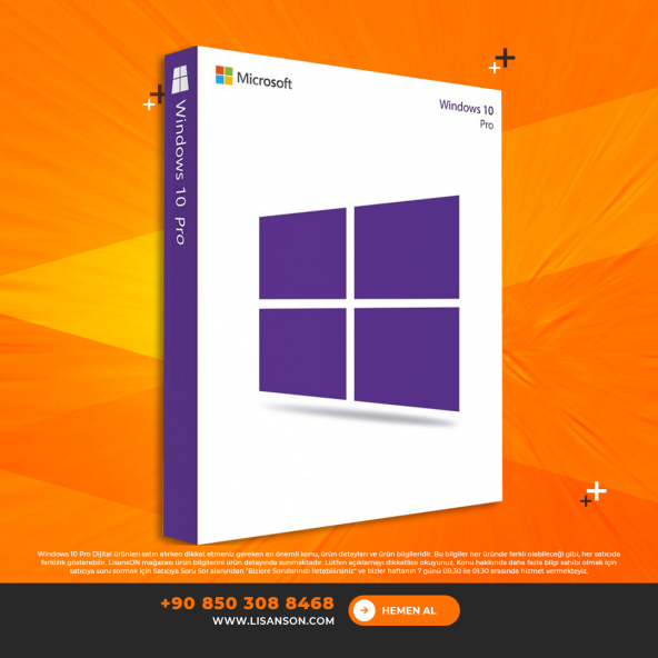 Windows 10 Pro 32-64 Bit Türkçe Lisans Anahtarı Retail Key - 3