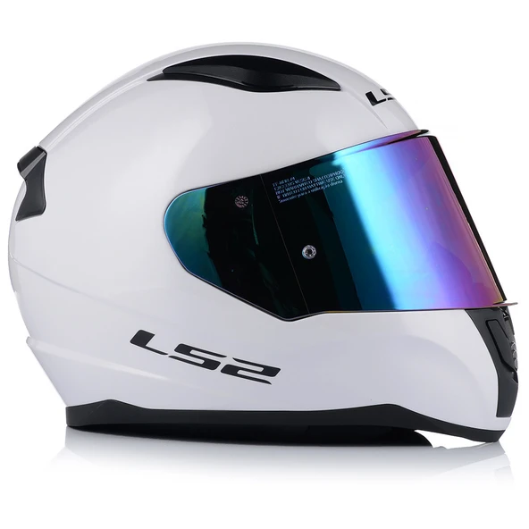 Ls2 Rapıd 2 Beyaz Fullface Motosiklet Kaskı Gökkuşağı Camlı - 3