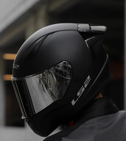 LS2 Rapıd 2 Race Mat Siyah Fullface Motosiklet Kaskı Gri Camlı - 3