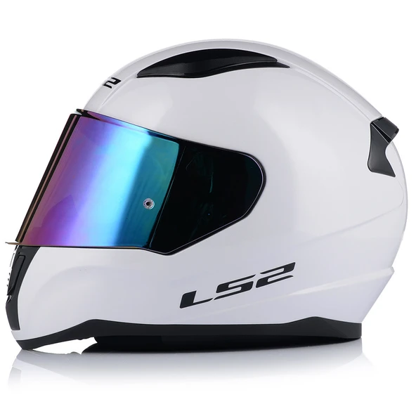 Ls2 Rapıd 2 Beyaz Fullface Motosiklet Kaskı Gökkuşağı Camlı - 2