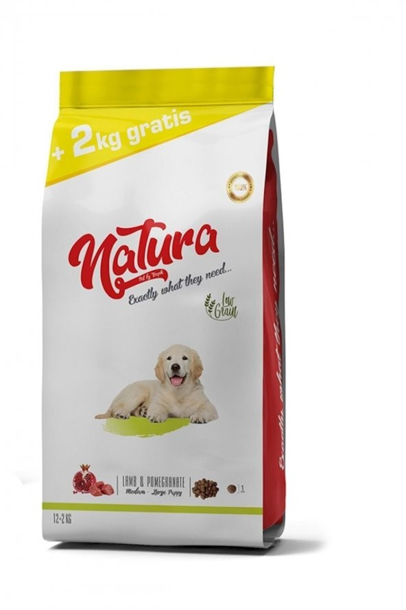 Düşük Tahıllı Kuzu Etli Ve Narlı Yavru Köpek Maması 12 Kg