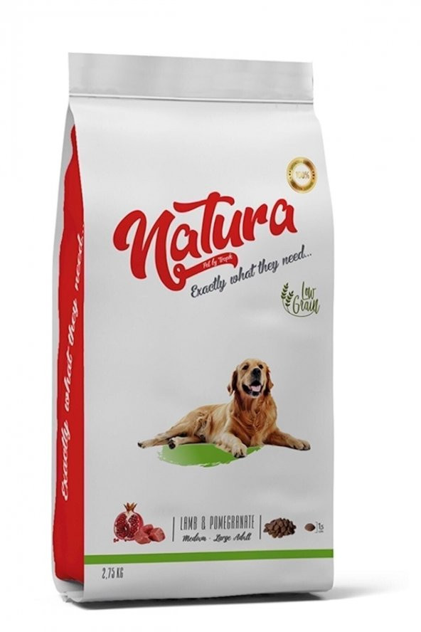 Düşük Tahıllı Orta Ve Büyük Irk Yetişkin Köpek Maması Kuzu & Nar 2,75 Kg