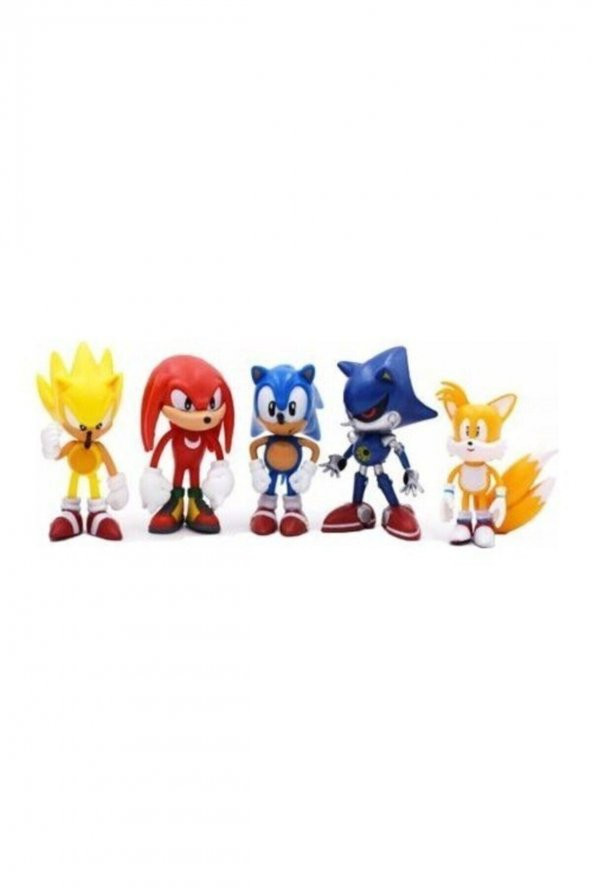Kirpi Sonic Oyuncak Tails-knuckles-super 5li Figür Karakter Oyuncak Seti