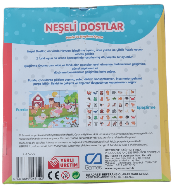 CA Games Neşeli Dostlar Puzzle Ve Eşleştirme Kartları - 2