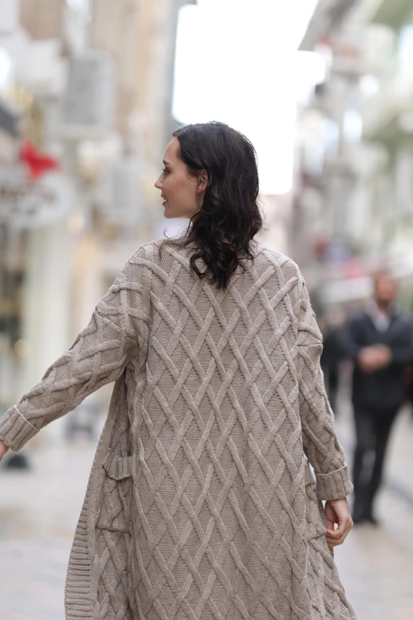 KADIN STANDART BEDEN VİZON HIRKA - 2035-6 - Resim 8