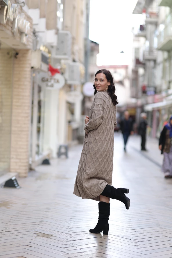 KADIN STANDART BEDEN VİZON HIRKA - 2035-6 - Resim 7