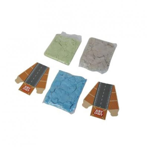 Araba Kalıplı Kinetik Kum Seti 9 Parça - 750 Gram - 3