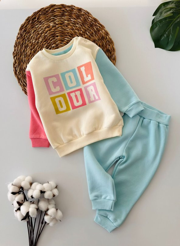 Minigimin Cicileri Bebek Colour Çift Renkli Bebek Takım - Açık Mavi
