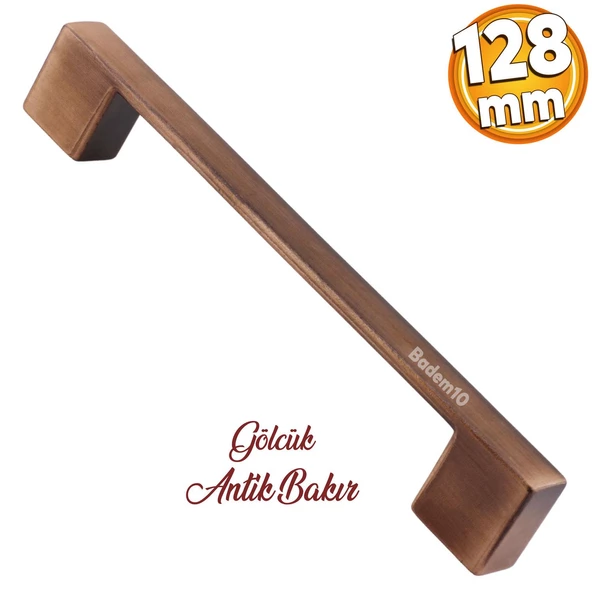 Gölcük (128 mm - 12.8 cm) Metal Eskitme Antik Bakır Mobilya Mutfak Dolabı Dolap Kulpu Kulbu Kulpları