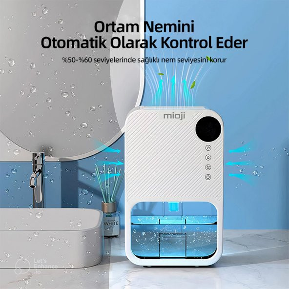 Mioji Mio 30NEC 1100ml Hava İyileştirici ve Ev Tipi Nem Alma Cihazı - 5
