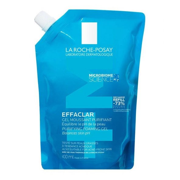 La Roche Posay Effaclar Yedek Yağlı Ciltler için Temizleme Jeli 400ml Refill