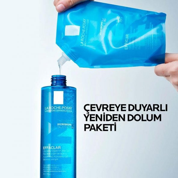 La Roche Posay Effaclar Yedek Yağlı Ciltler için Temizleme Jeli 400ml Refill - 3