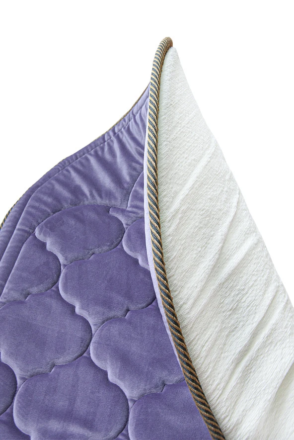 Kapitone Süngerli Yumuşak Seccade - Mor - Resim 2