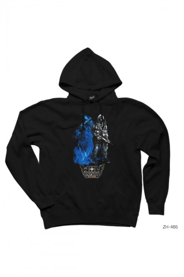 Wolfteam Cristopher Smith Siyah Kapşonlu Sweatshirt Hoodie - 1