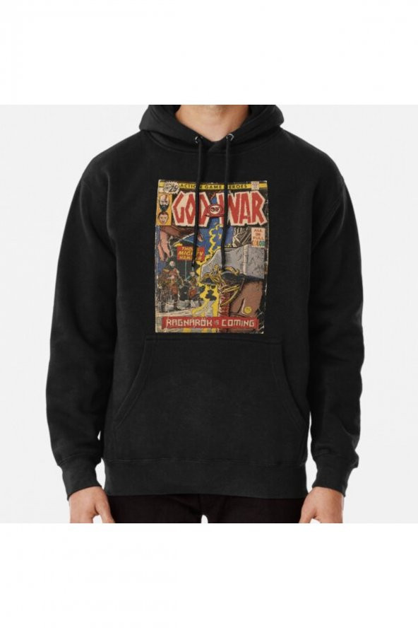 God of War Ragnarök Comic book cover Fan Art Baskılı Sweatshirt Hoodie