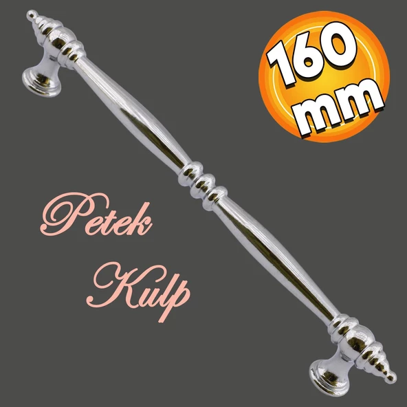 Petek Mobilya Mutfak Dolabı Çekmece Dolap Kapak Kulpu Düz Metal Kulp Kulbu Kulpu 160 Mm Krom