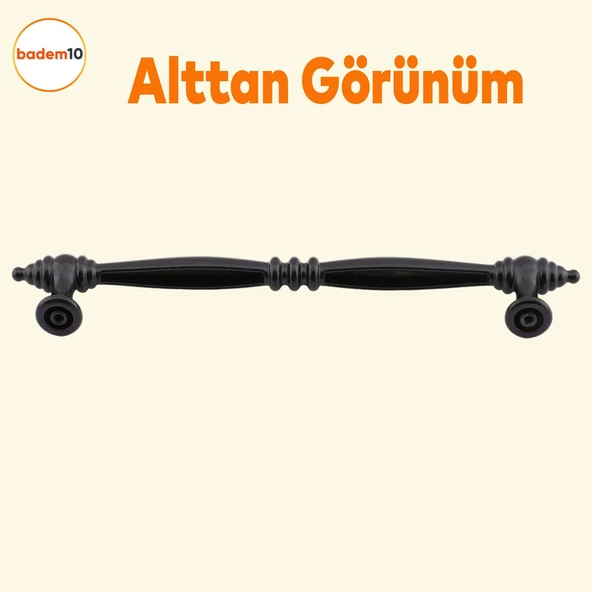 Petek Mobilya Mutfak Dolabı Çekmece Dolap Kapak Kulpu Düz Metal Kulp Kulbu Kulpları 160 Mm Siyah - 4
