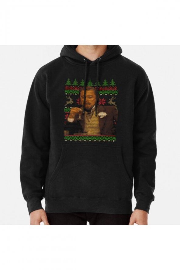 Dicaprio Drinking Meme,Ugly Sweater Baskılı Sweatshirt Hoodie
