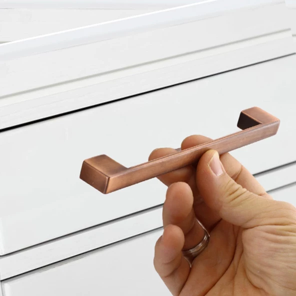 Gölcük Düz Metal Eskitme Antik Bakır 160 mm Mobilya Mutfak Çekmece Dolap Dolabı Kulpu Kulbu Kulpları - 2